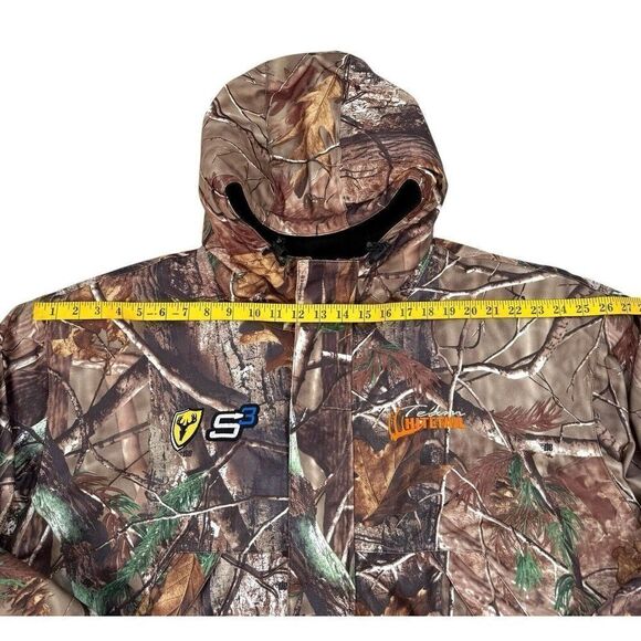 Realtree Camo Mens Hunting Jacket Team Whitetail Quilted Hooded Lightweight 3XL - Picture 5 of 12